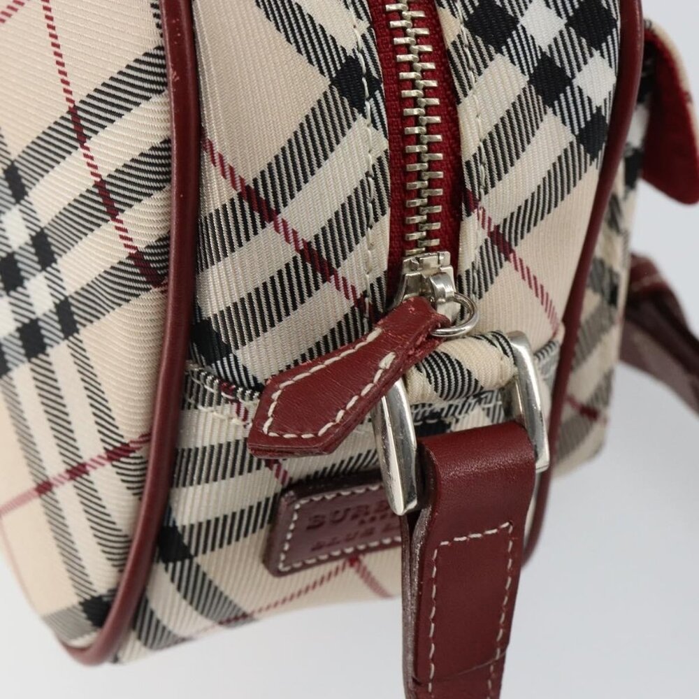 Authentic BURBERRY Nova Check Blue Label Shoulder Bag Canvas Beige Silver - Picture 8 of 16